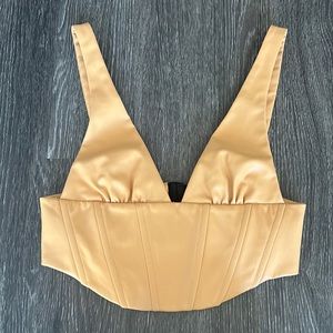 Faux Leather Corset